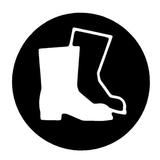 Brady Right to Know Pictogram Labels -Boots, Vinyl, Sheet, 1-1/4" L x 1-1/2" W