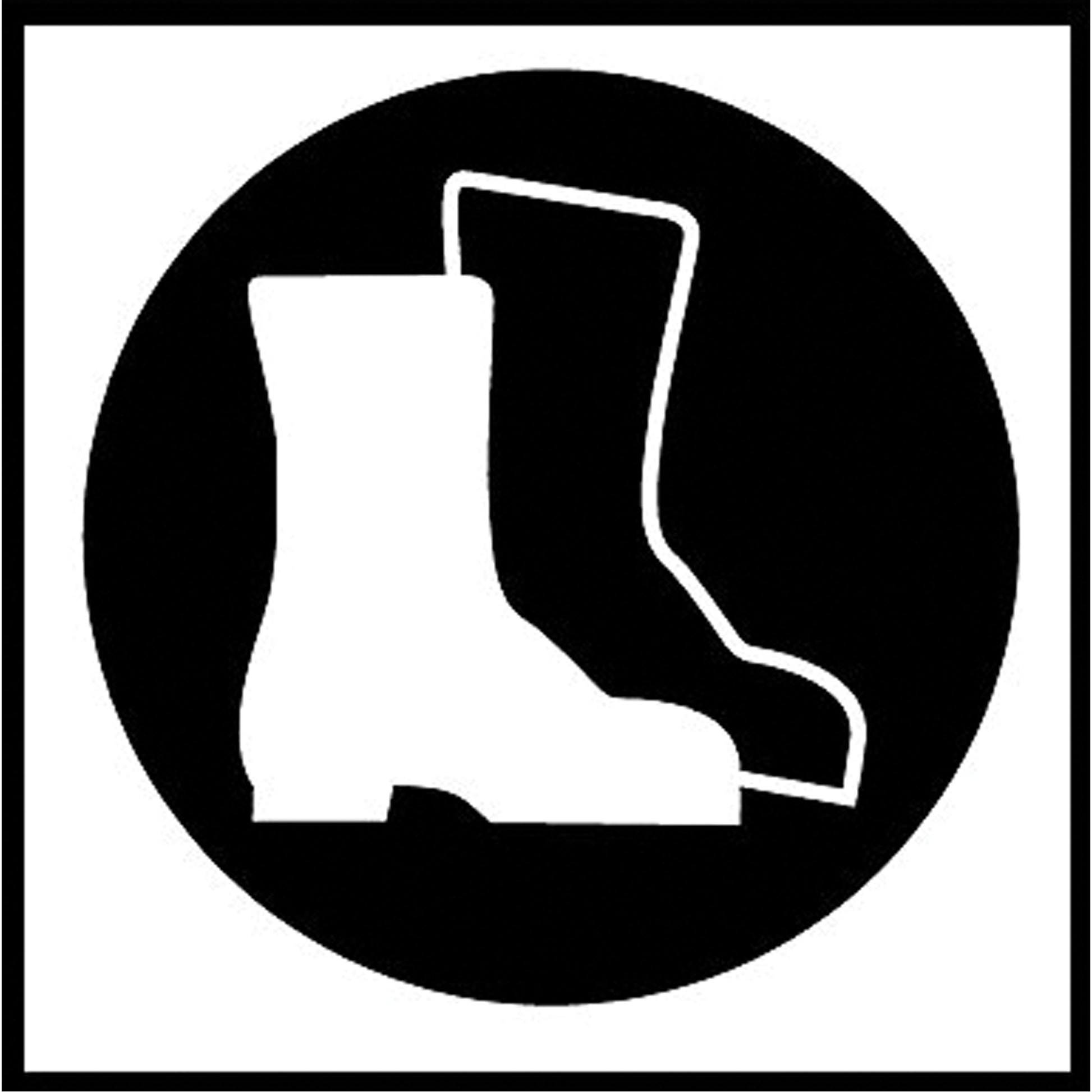 Brady Right to Know Pictogram Labels -Boots, Vinyl, Sheet, 5/8" L x 3/4" W