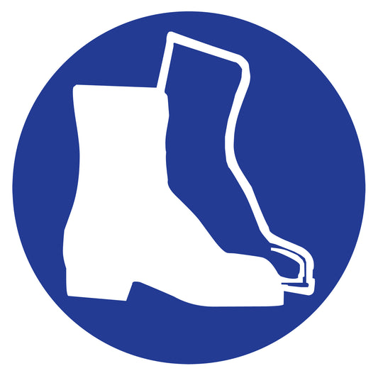 Brady Right to Know Pictogram Labels -Boots, Vinyl, Sheet, 1" L x 1-1/8" W