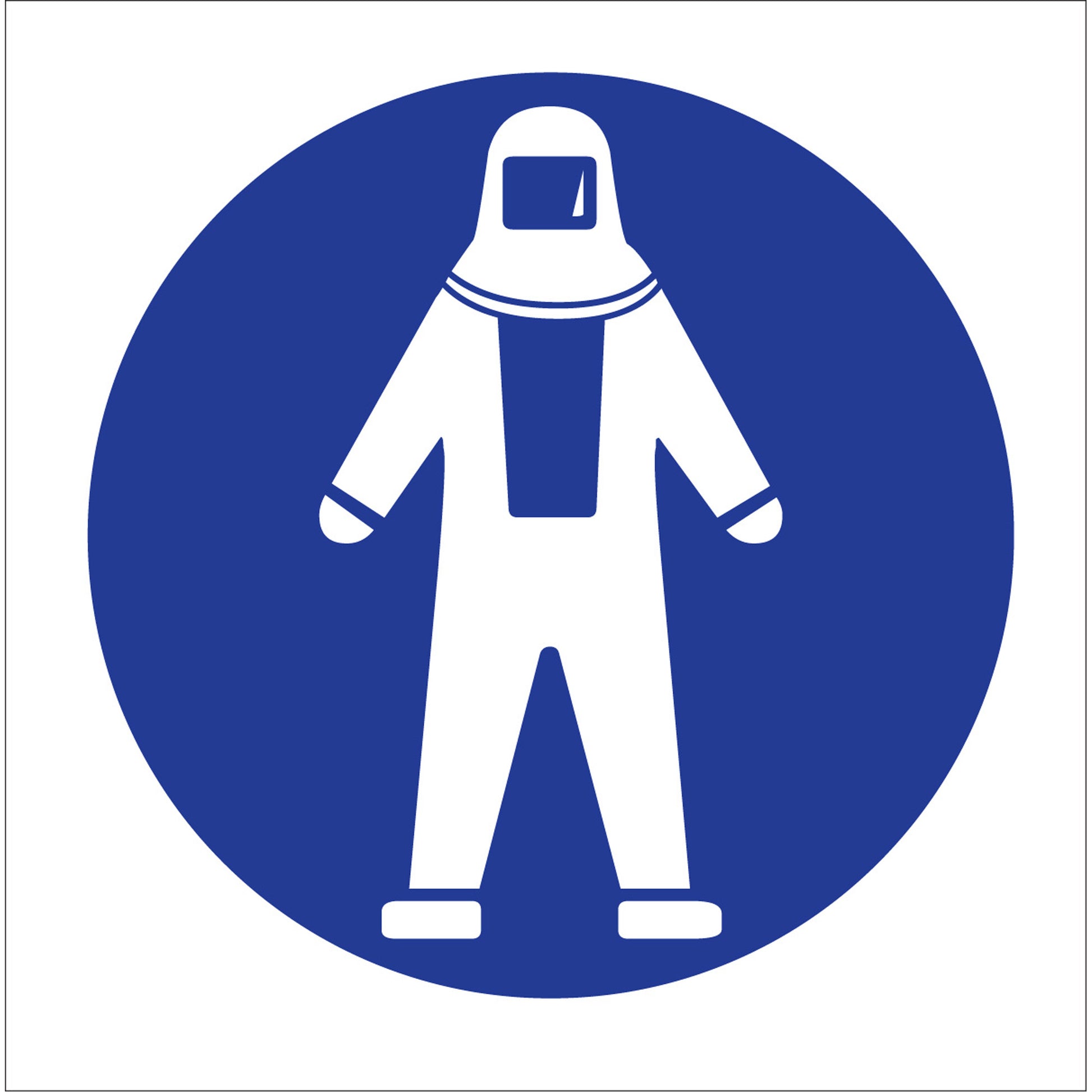 Brady Right to Know Pictogram Labels - Full Protection Suit, Vinyl, Sheet, 1-1/4" L x 1-1/2" W