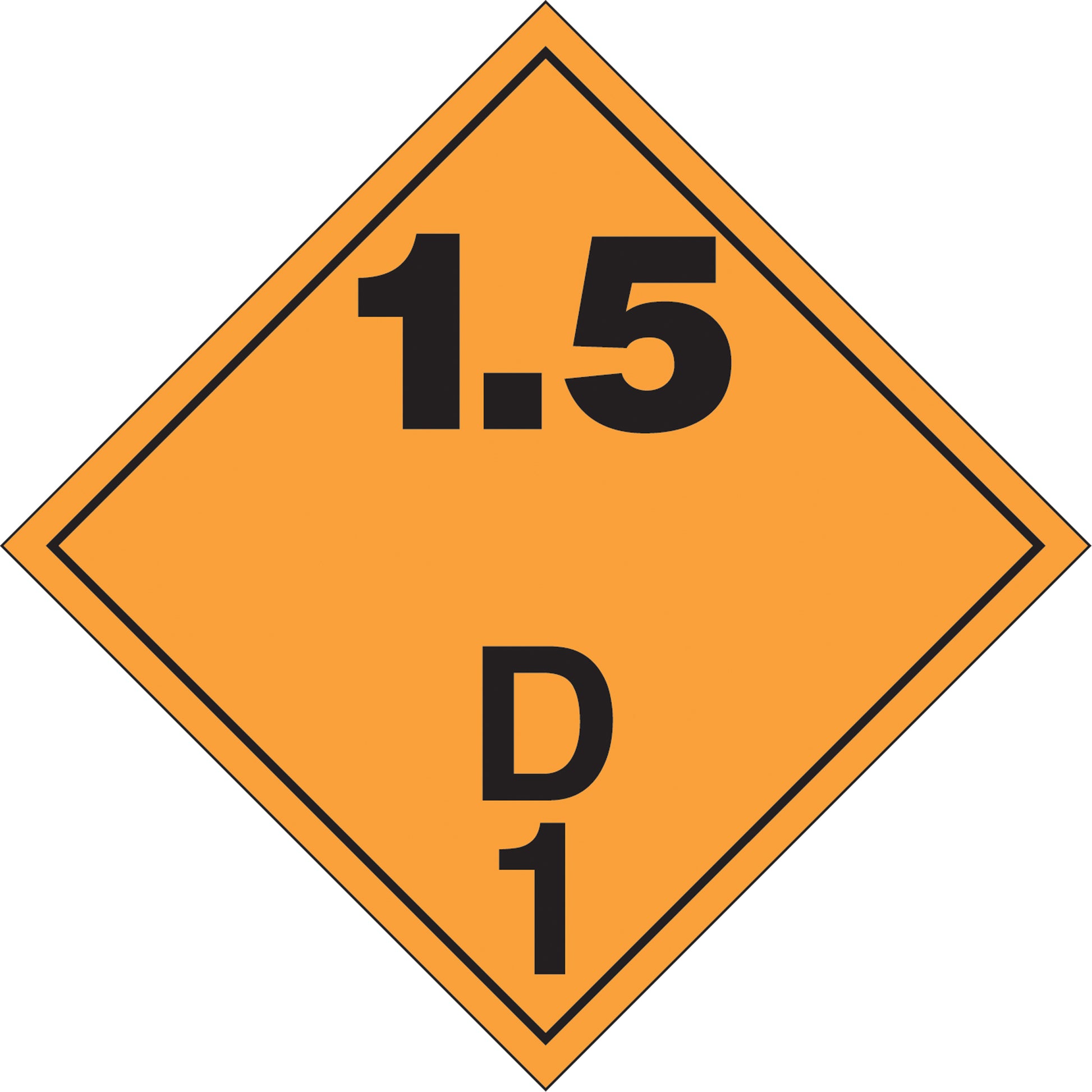 Incom Top Tape & Label Explosive Materials TDG Placard, Adhesive Vinyl
