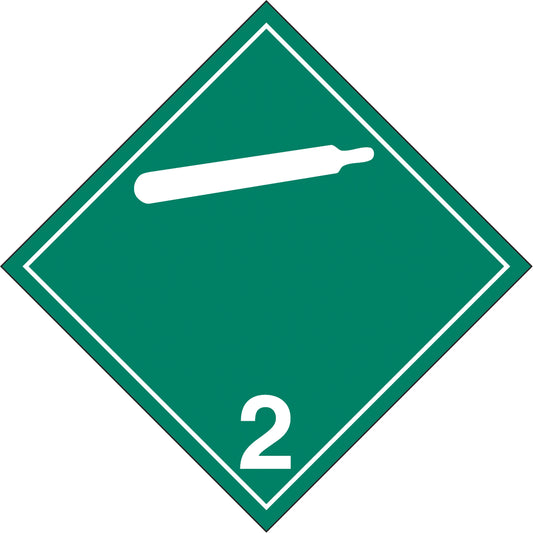 Incom Top Tape & Label Non-Flammable & Non-Toxic Gases TDG Placard, Tagboard