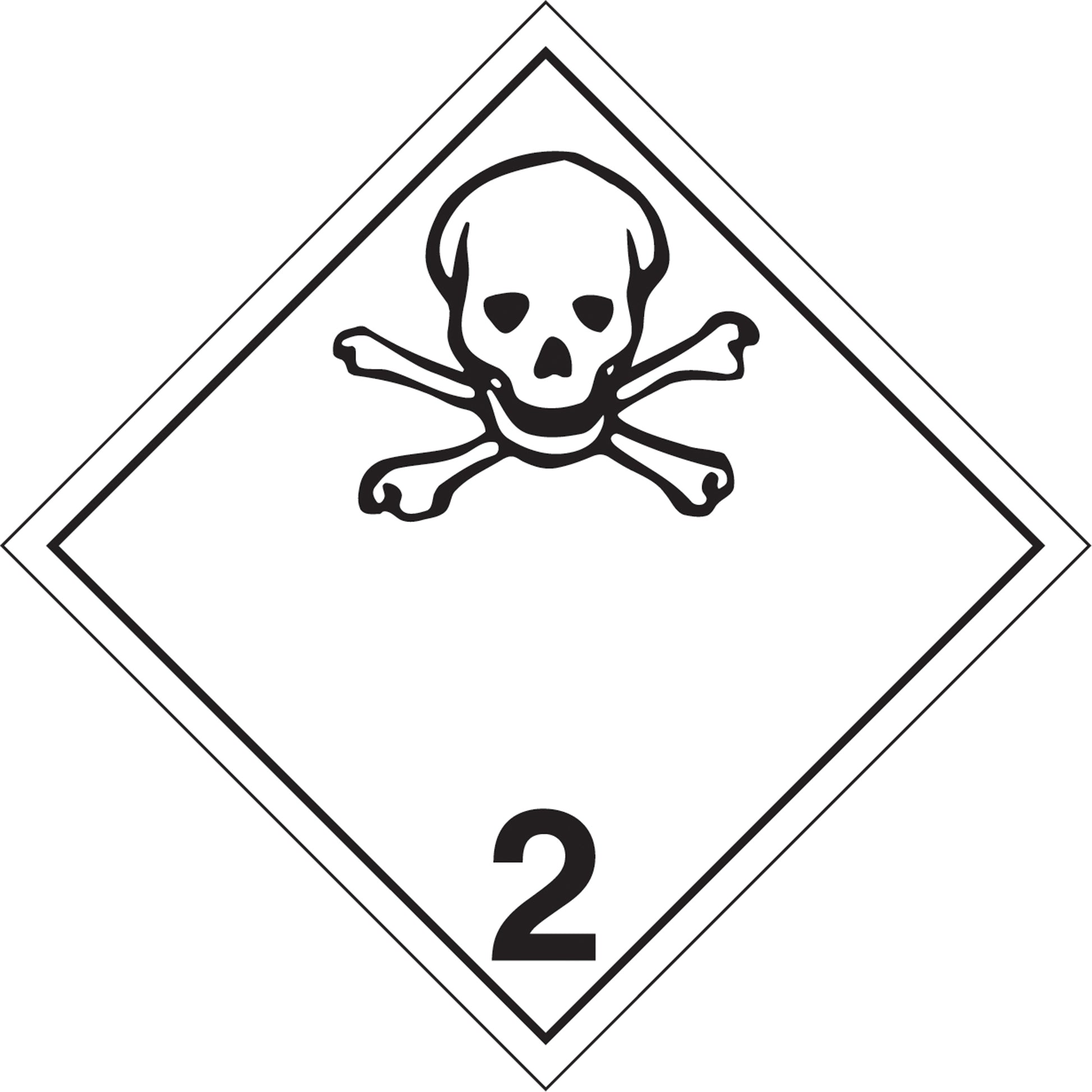 Incom Top Tape & Label Toxic Gas TDG Placard, Tagboard