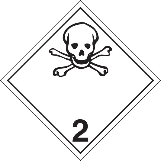 Incom Top Tape & Label Toxic Gas TDG Placard, Tagboard