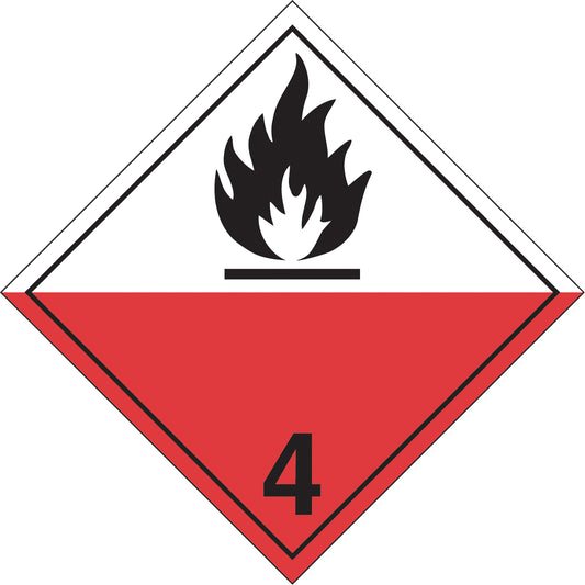Incom Top Tape & Label Spontaneous Combustibles TDG Placard, Aluminum