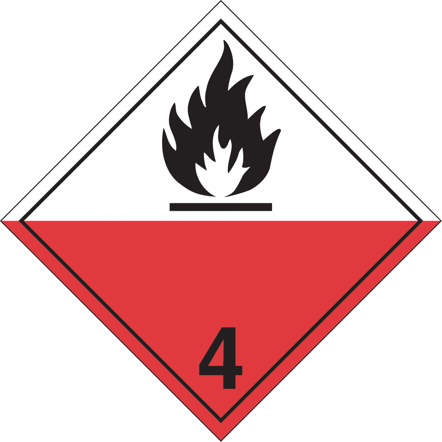 Incom Top Tape & Label Spontaneous Combustibles TDG Placard, Adhesive Vinyl