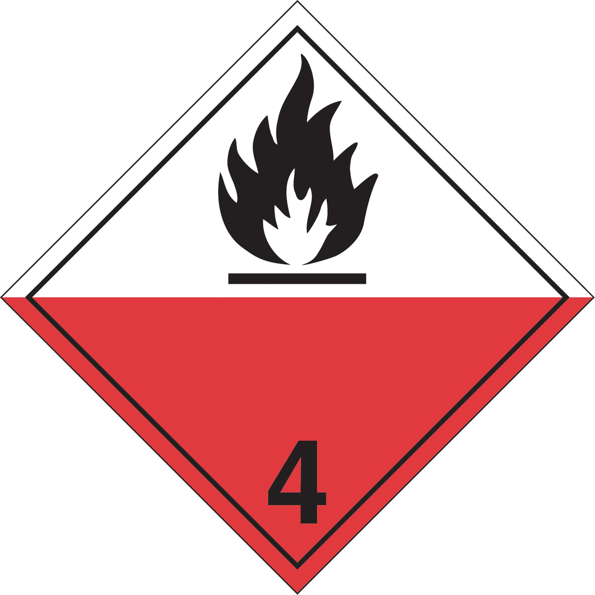 Incom Top Tape & Label Spontaneous Combustibles TDG Placard, Adhesive Vinyl