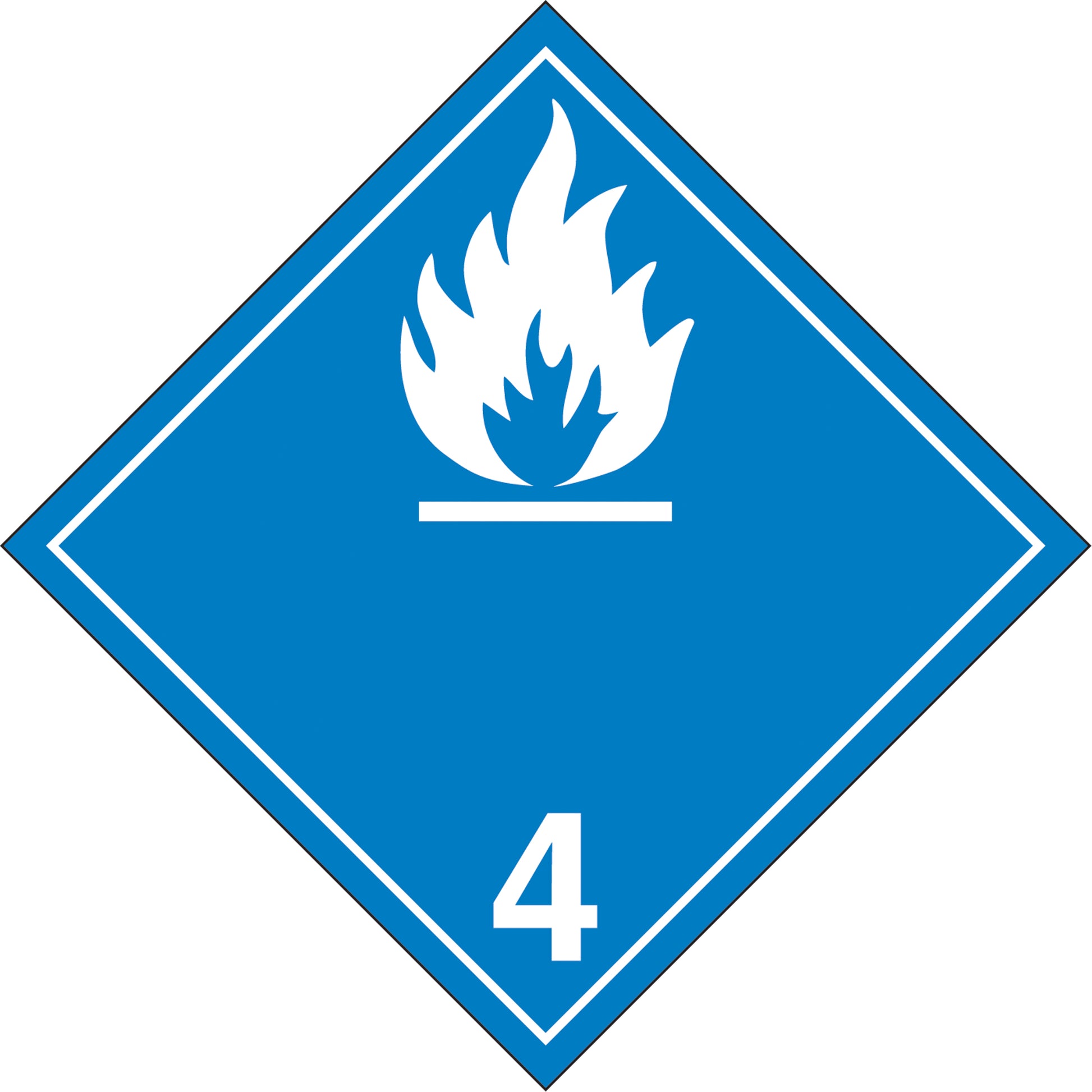 Incom Top Tape & Label Water Reactive Substances TDG Placard, Aluminum