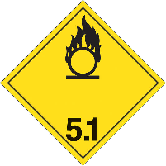 Incom Top Tape & Label Oxidizer TDG Placard, Aluminum