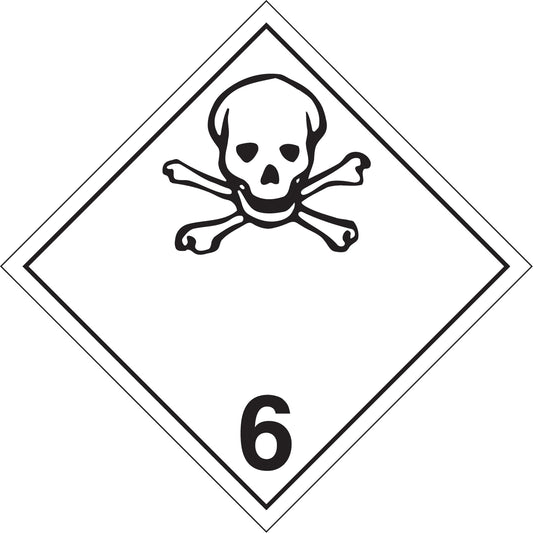 Incom Top Tape & Label Toxic Materials TDG Placard, Aluminum