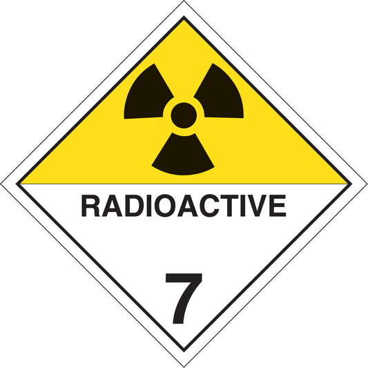 Incom Top Tape & Label Radioactive Materials TDG Placard, Aluminum