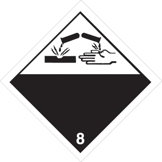 Incom Top Tape & Label Corrosive Materials TDG Placard, Aluminum