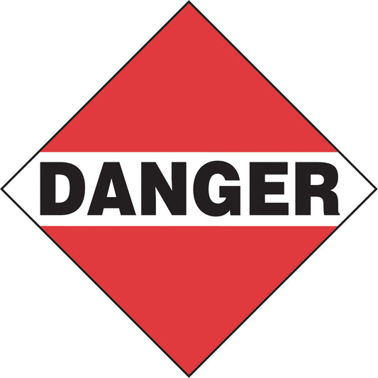 Incom Top Tape & Label Danger Mixed Load TDG Placard, Tagboard