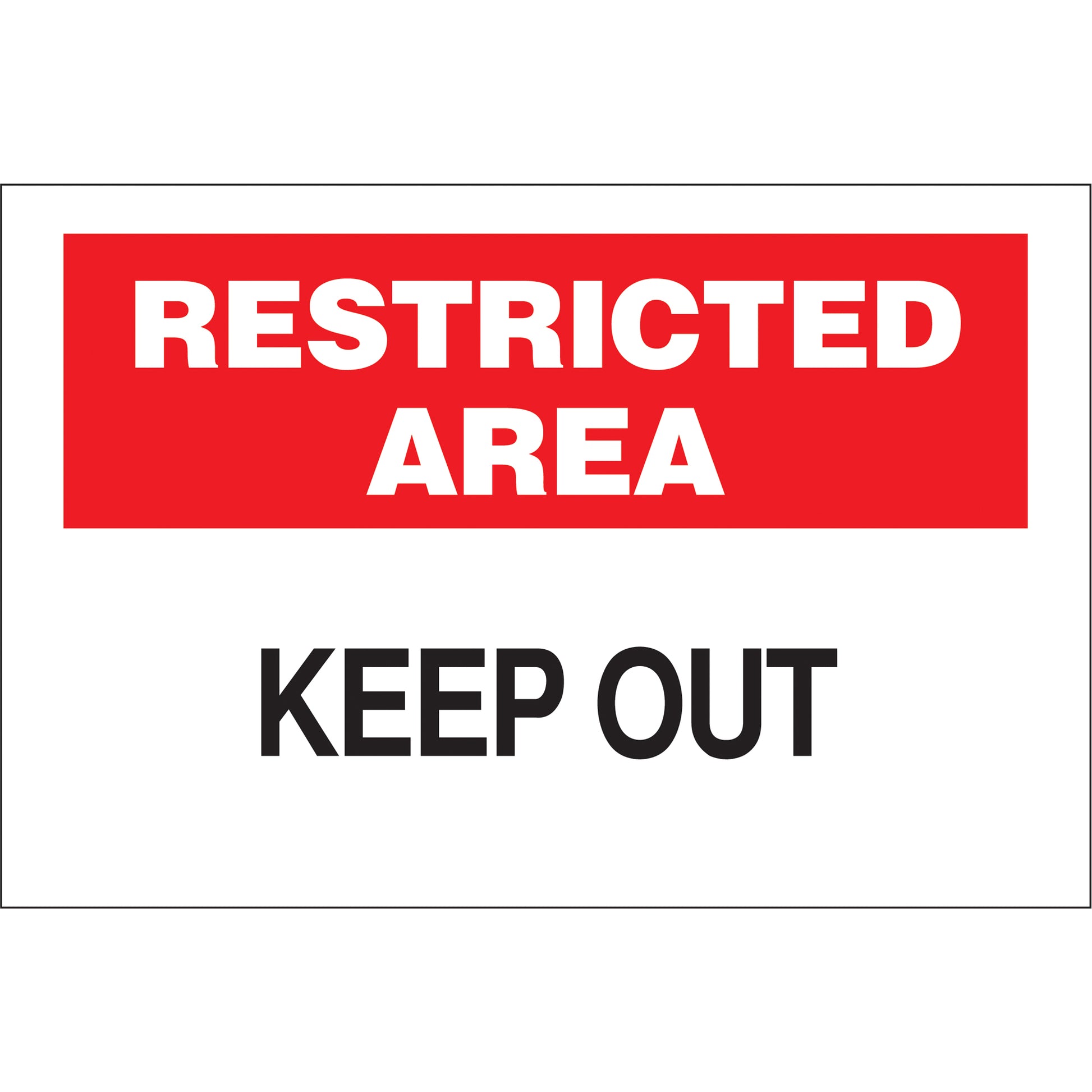 Accuform Signs "Keep Out" Sign, 7" x 10", Plastic, English