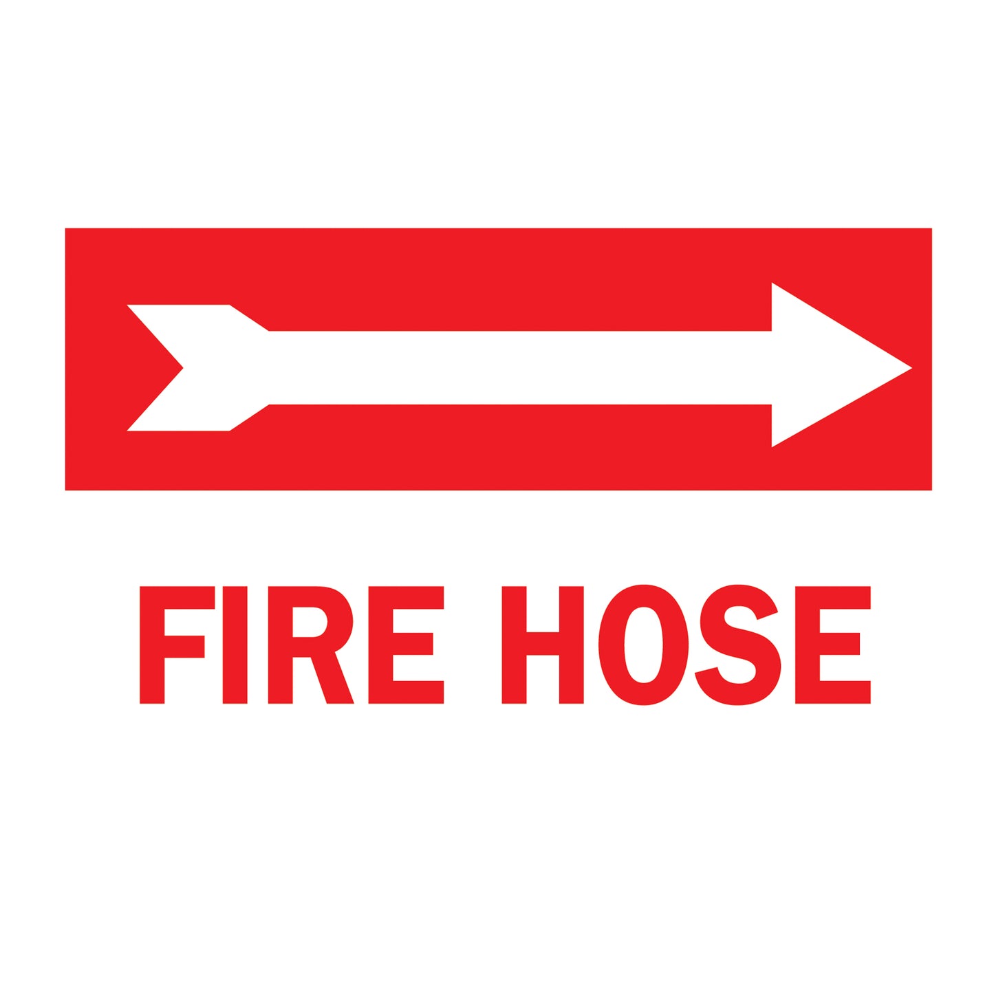 Accuform Signs "Fire Hose" Sign, 10" x 14", Plastic, English with Pictogram