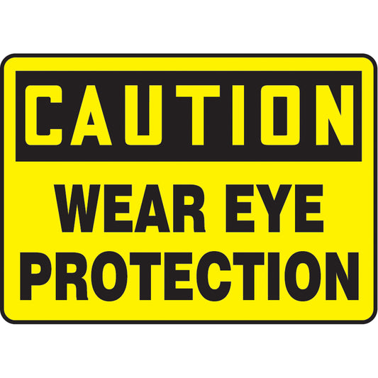 Accuform Signs "Wear Eye Protection" Sign, 10" x 14", Vinyl, English