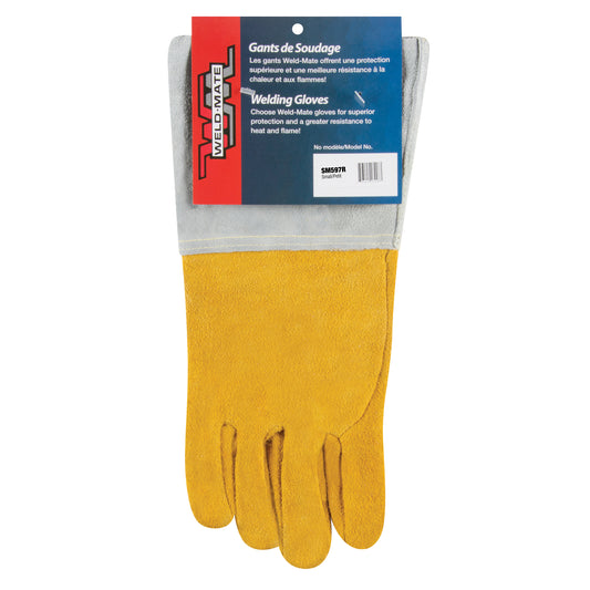 Weld-Mate Superior Fit TIG Welding Gloves, Split Deerskin, Size Small