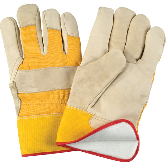 Zenith Safety Products Abrasion-Resistant Winter-Lined Fitters Gloves, X-Large, Grain Cowhide Palm, Foam Fleece Inner Lining
