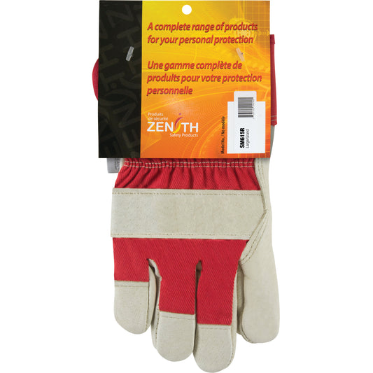 Zenith Safety Products Superior Warmth Winter-Lined Fitters Gloves, Large, Grain Pigskin Palm, Thinsulate™ Inner Lining