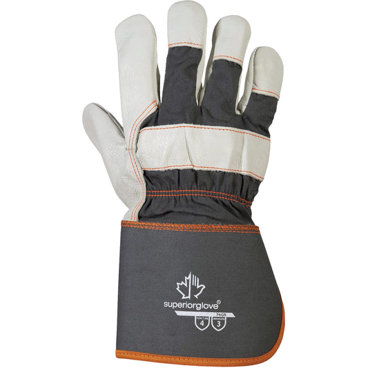 Superior Glove Works Ltd. Endura® Fitters Work Gloves, One Size, Grain Cowhide Palm, Cotton Inner Lining
