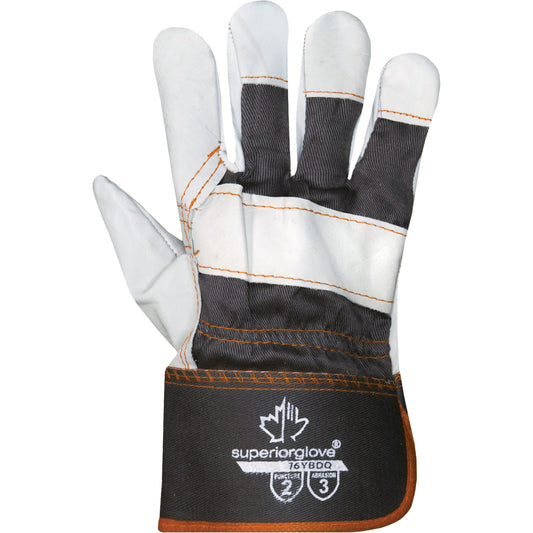 Superior Glove Works Ltd. Endura® Sweat-Absorbing Gloves, Large, Grain Cowhide Palm, Cotton Inner Lining