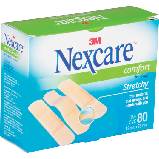 3M Nexcare™ Comfort Strips, Rectangular/Square, 3", Fabric, Sterile