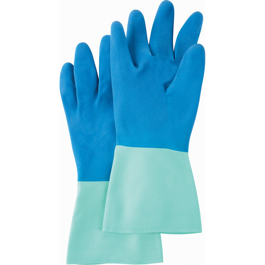 Mapa Professional Protector™ Gloves, Size Medium/7/7.5, 13" L, Nitrile/Rubber Latex, Flock-Lined Inner Lining, 28-mil