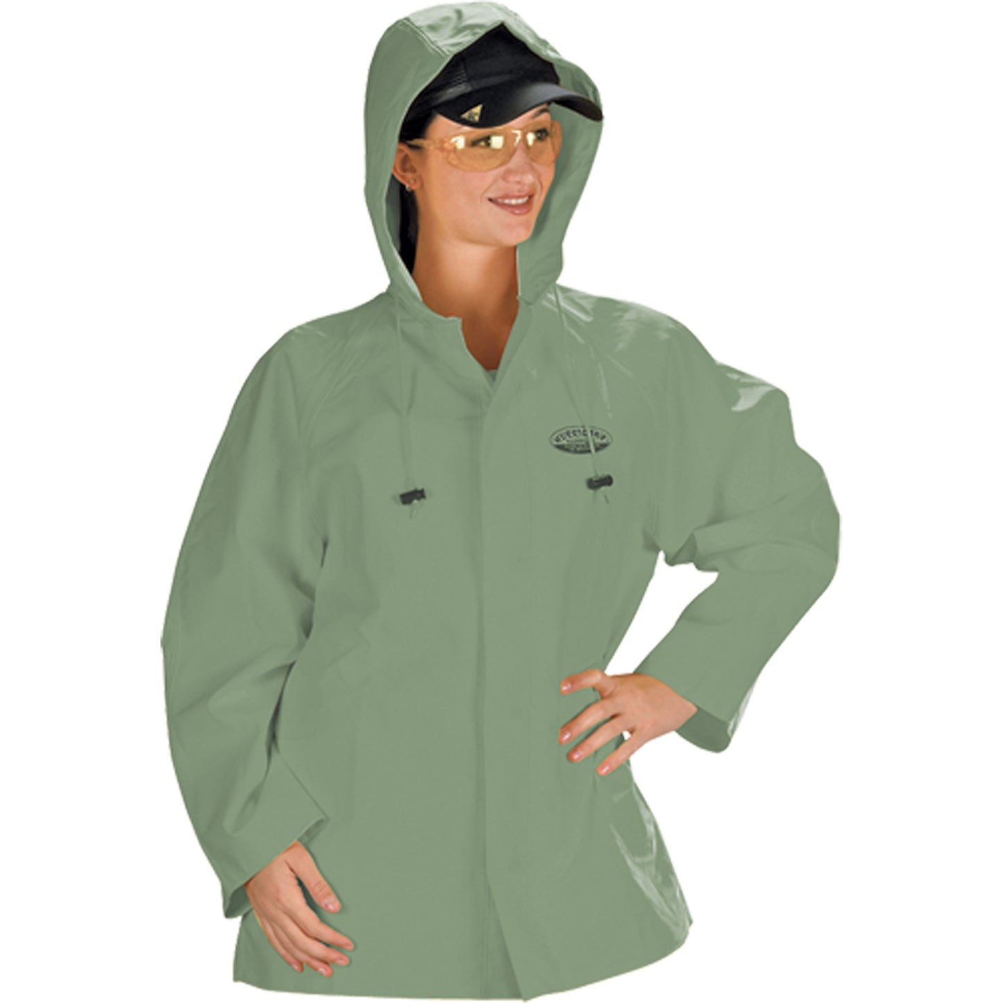  Hurricane Flame Retardant/Oil Resistant Rain Suits - Jacket, X-Large, Green