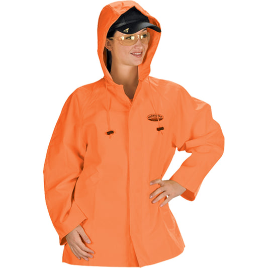 Hurricane Flame Retardant/Oil Resistant Rain Suits - Jacket, X-Large, High Visibility Orange