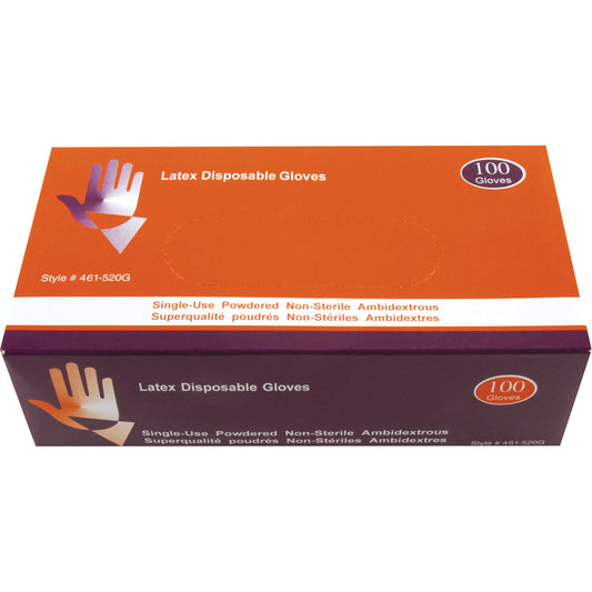 Almedic Industrial Grade Gloves, Medium, Latex, Powdered, White