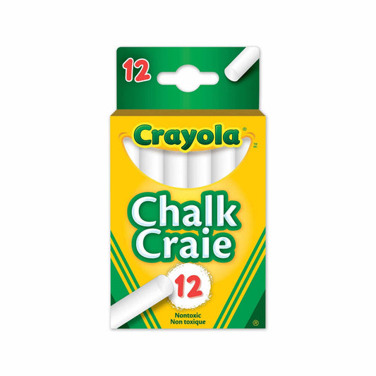 Crayola White Chalk, 12 Count (Case of 10)