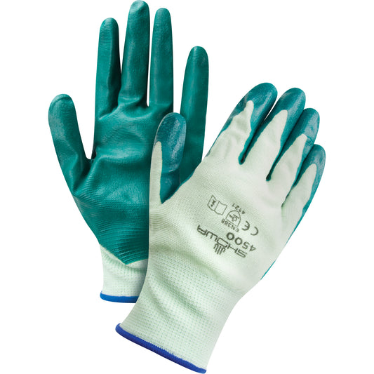 Showa Nitri-Flex Lite® Gloves, 9/Large, Nitrile Coating, 13 Gauge, Nylon Shell
