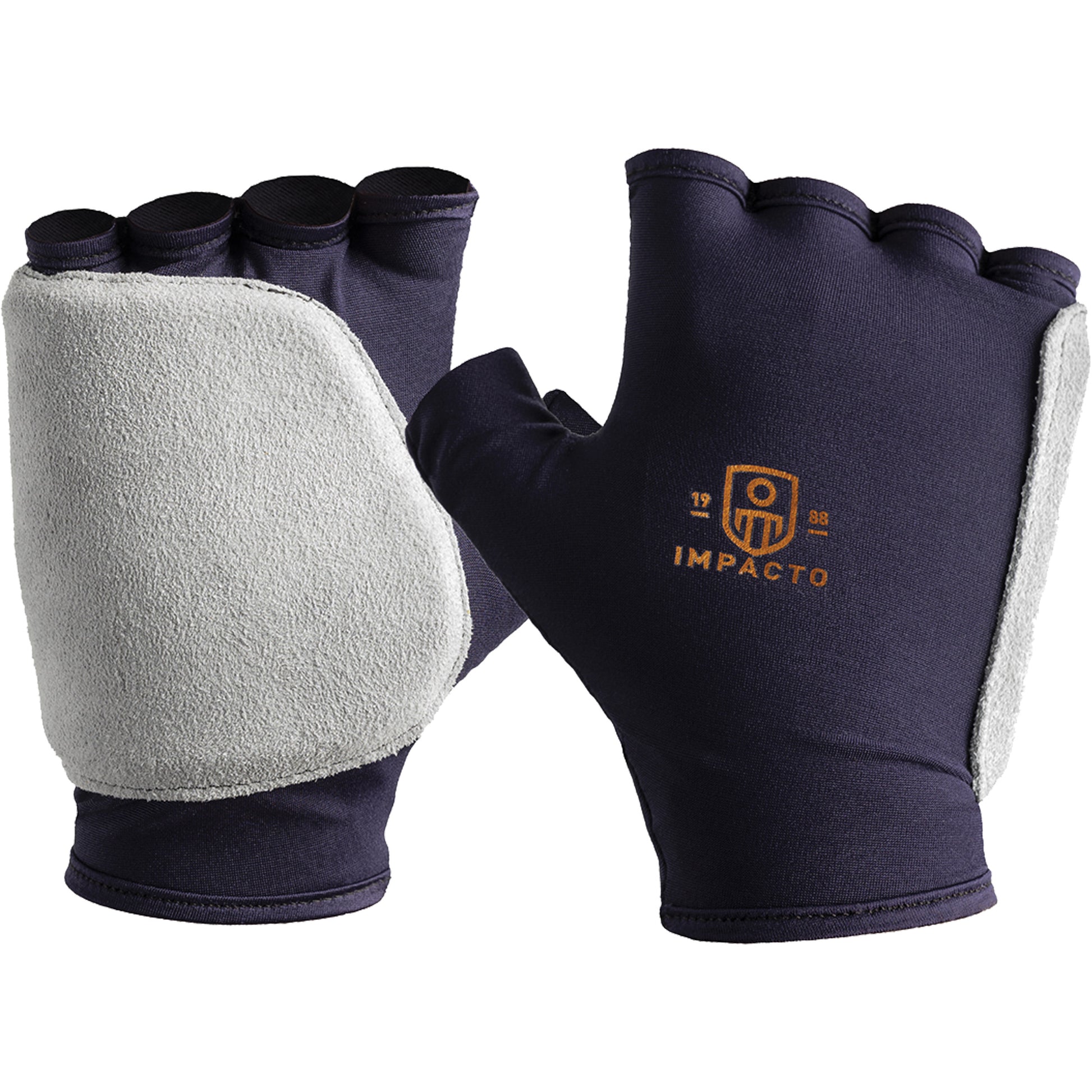 Impacto Palm and Side Impact Glove Liner-Left, X-Small, Grain Leather Palm, Slip-On Cuff