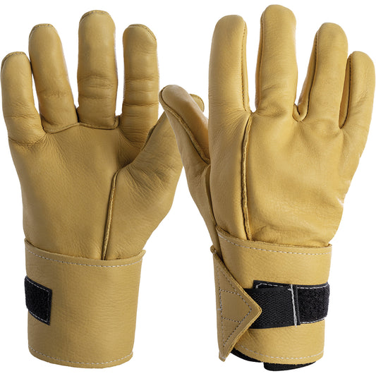 Impacto Vibration Protective Air Glove®, Size Large, Grain Leather Palm