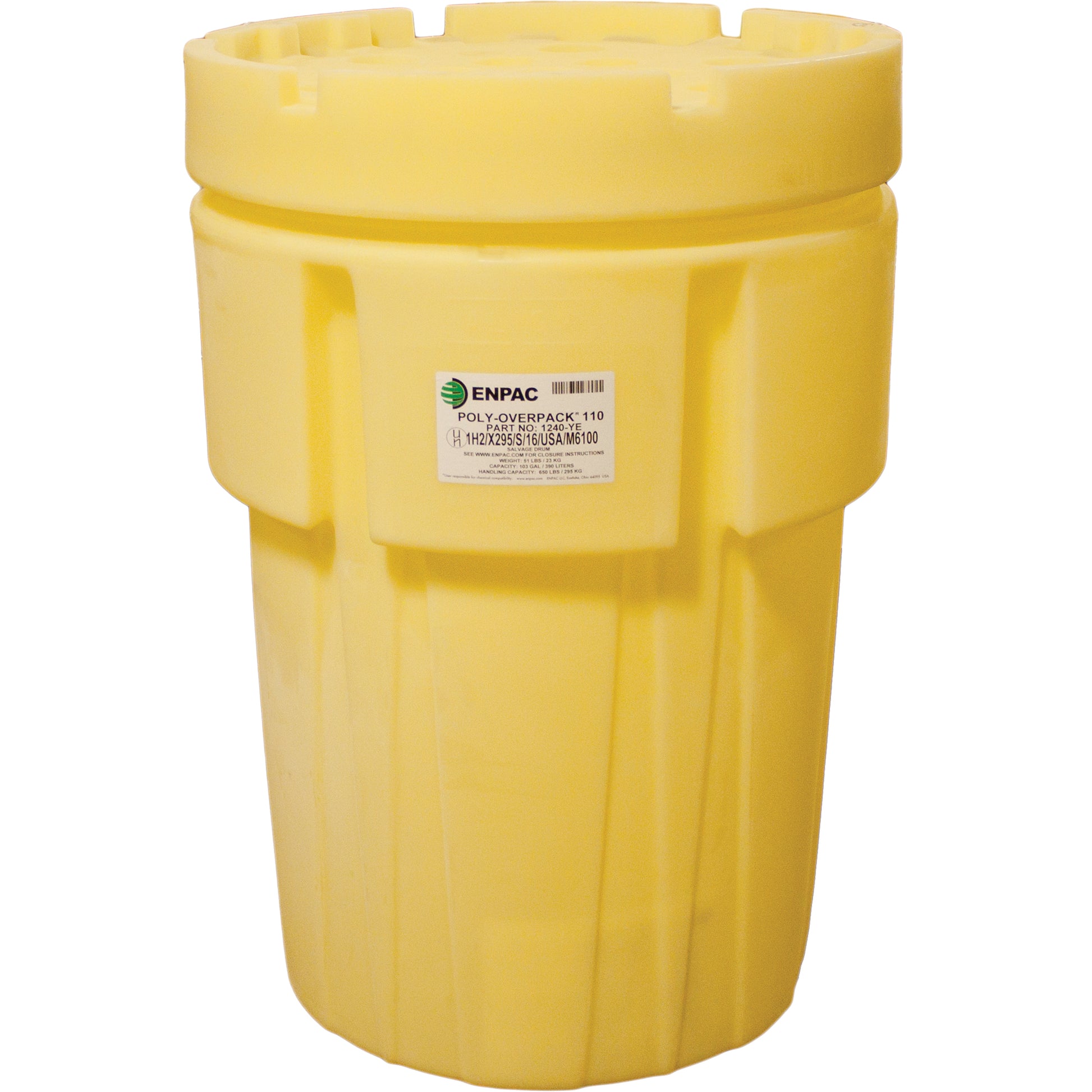 Enpac Poly-Overpack® 110 Salvage Drum, 103 US gal., Stationary