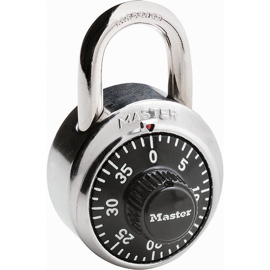Master Lock Padlock, Combination, Hardened Steel, 1-7/8" Width