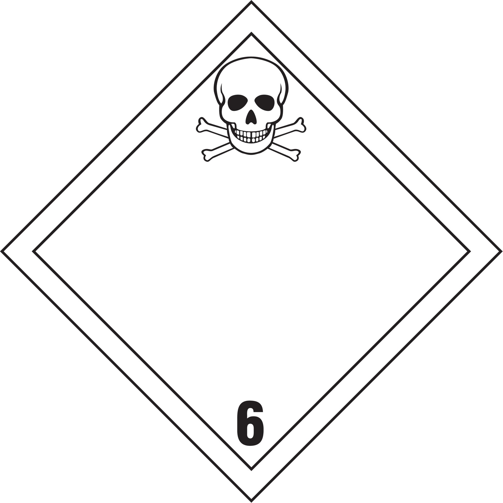 Brady Poisonous Materials TDG Placard, Adhesive Vinyl