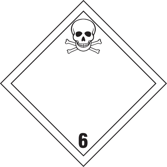 Brady Poisonous Materials TDG Placard, Adhesive Vinyl