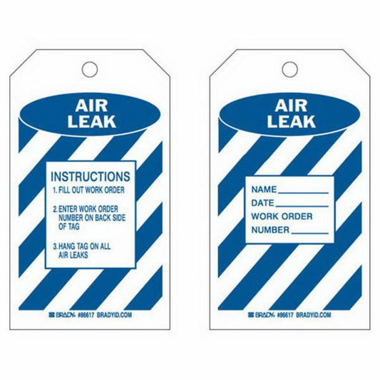 Brady Inspection Record Tags, Polyester, 4" W x 7" H, English