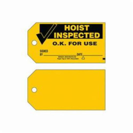 Brady "Hoist Inspected" Tags, Paper, 5-3/4" W x 3" H, English