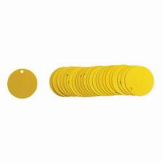 Brady Blank Round Valve Tags, Aluminum, 1.5" dia