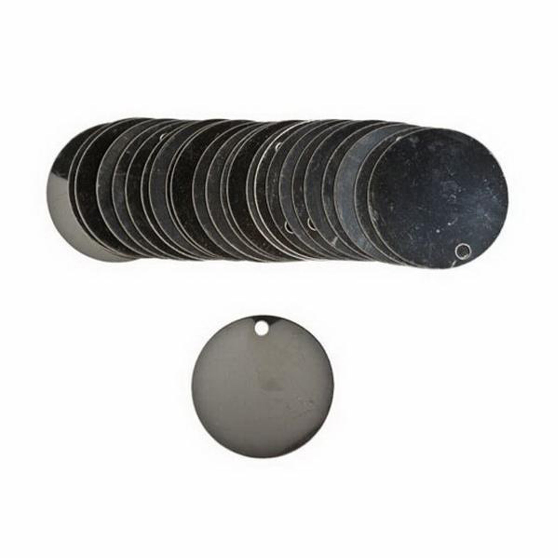 Brady Blank Write-On Valve Tags, Stainless Steel, 1.5" dia