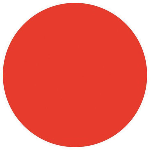 Brady Round Write-On Labels, Circle, 3" L x 3" W, Red