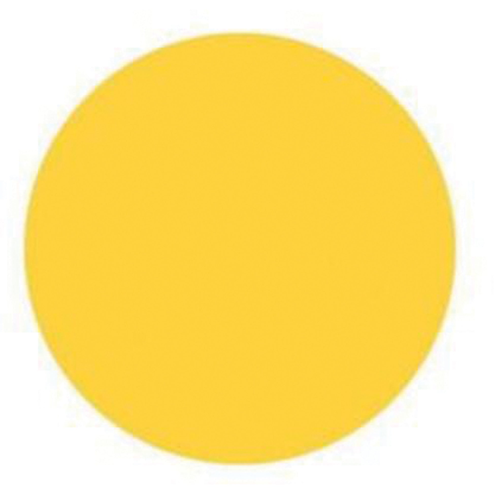 Brady Round Write-On Labels, Circle, 3" L x 3" W, Yellow