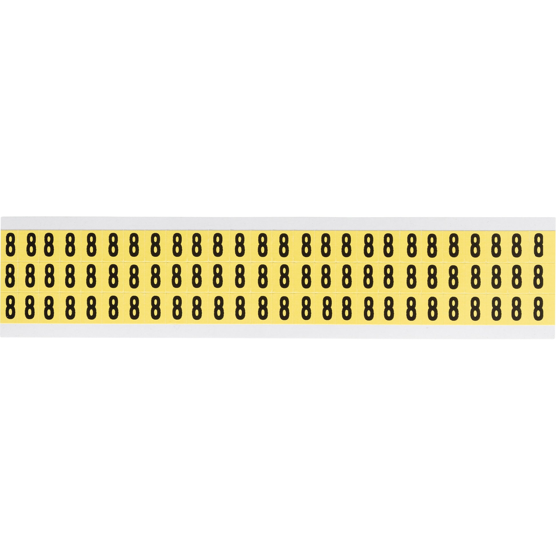 Brady Individual Number and Letter Labels, 9, 5/8" H, Black on Yellow