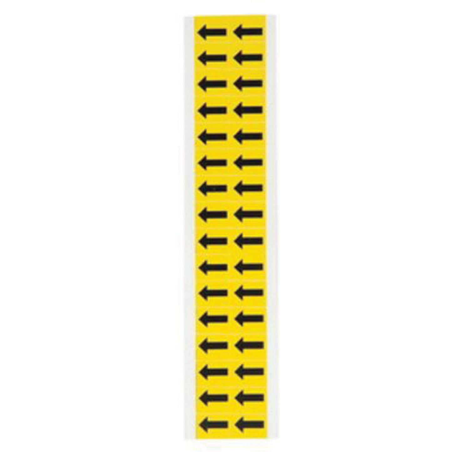 Brady Individual Number and Letter Labels, Arrow Symbol, 5/8" H, Black on Yellow