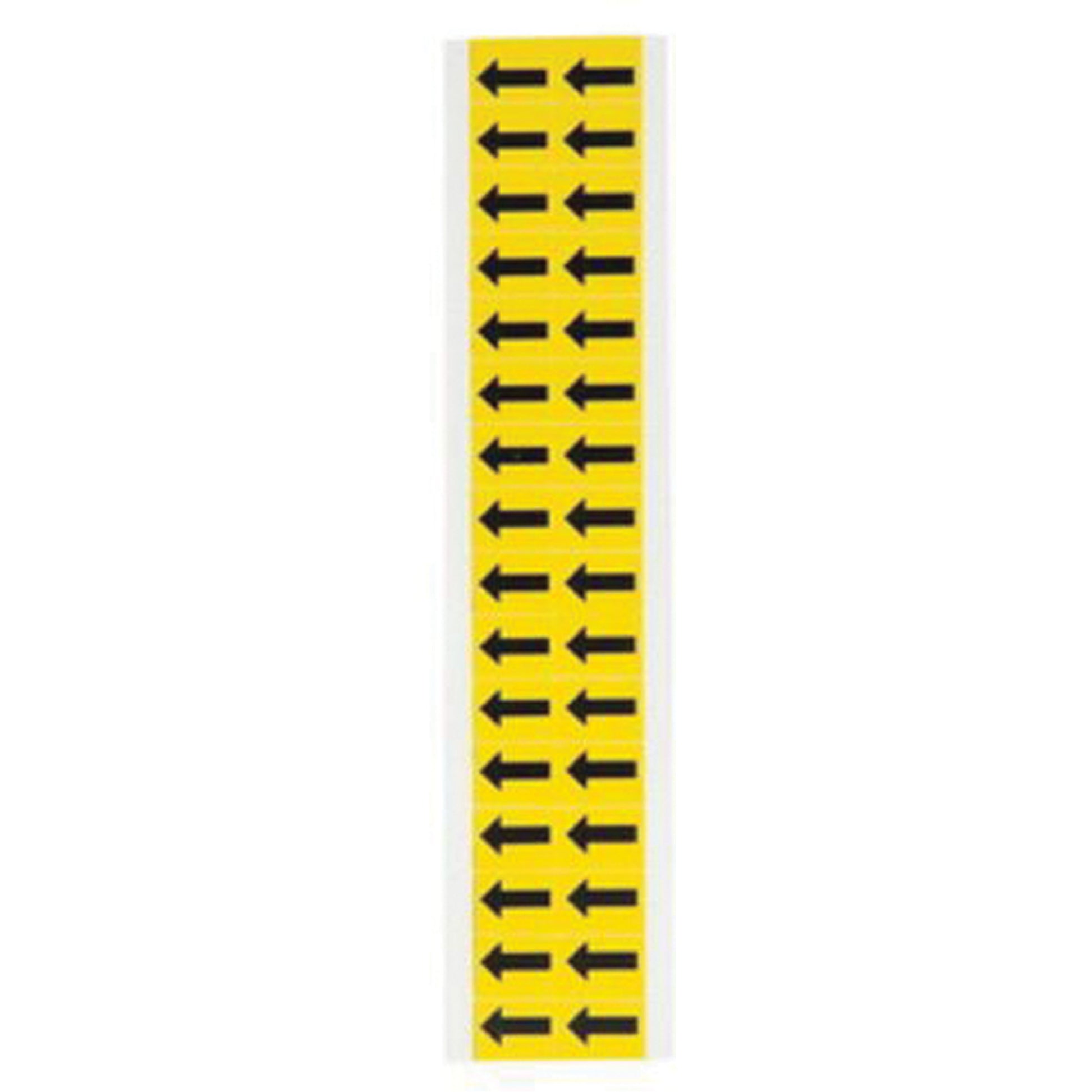 Brady Individual Number and Letter Labels, Arrow Symbol, 5/8" H, Black on Yellow