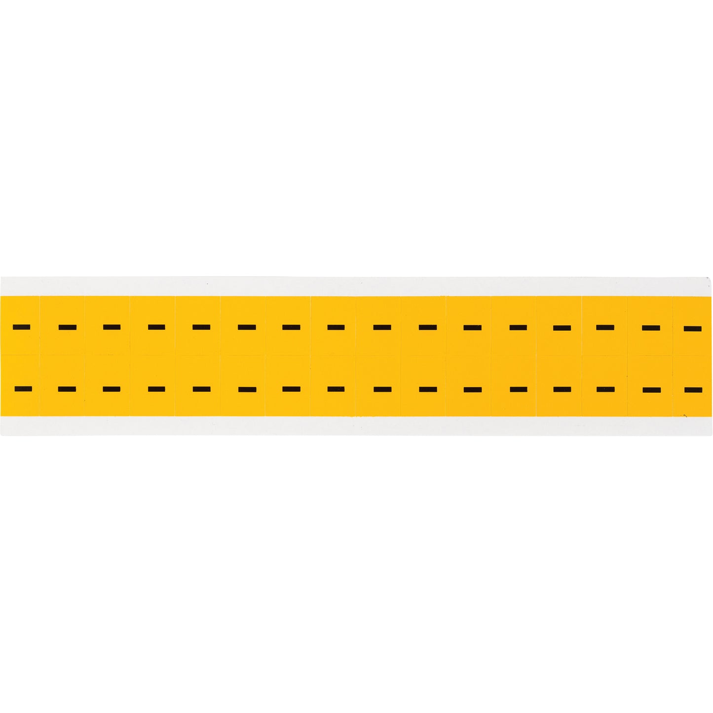 Brady Individual Number & Letter Labels, Dash (-), 5/8" H, Black on Yellow