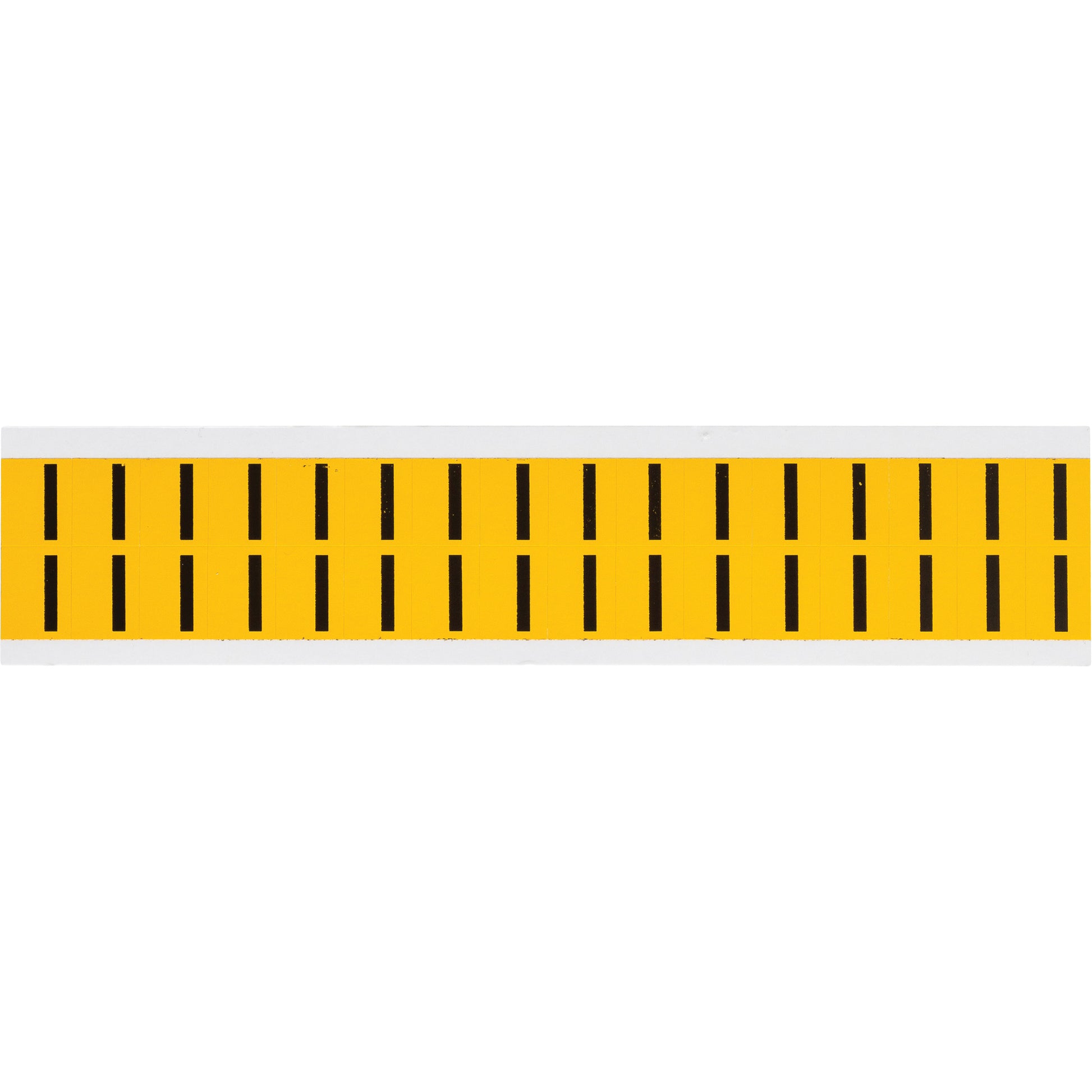 Brady Individual Number and Letter Labels, I, 5/8" H, Black on Yellow