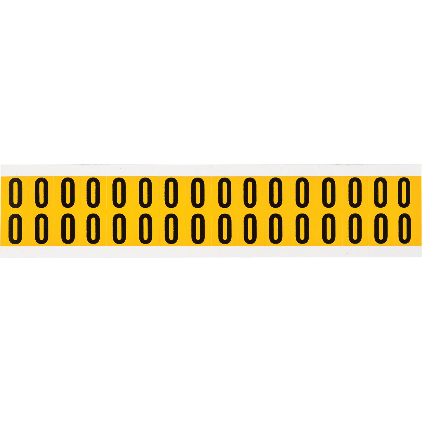 Brady Individual Number & Letter Labels, O, 5/8" H, Black on Yellow
